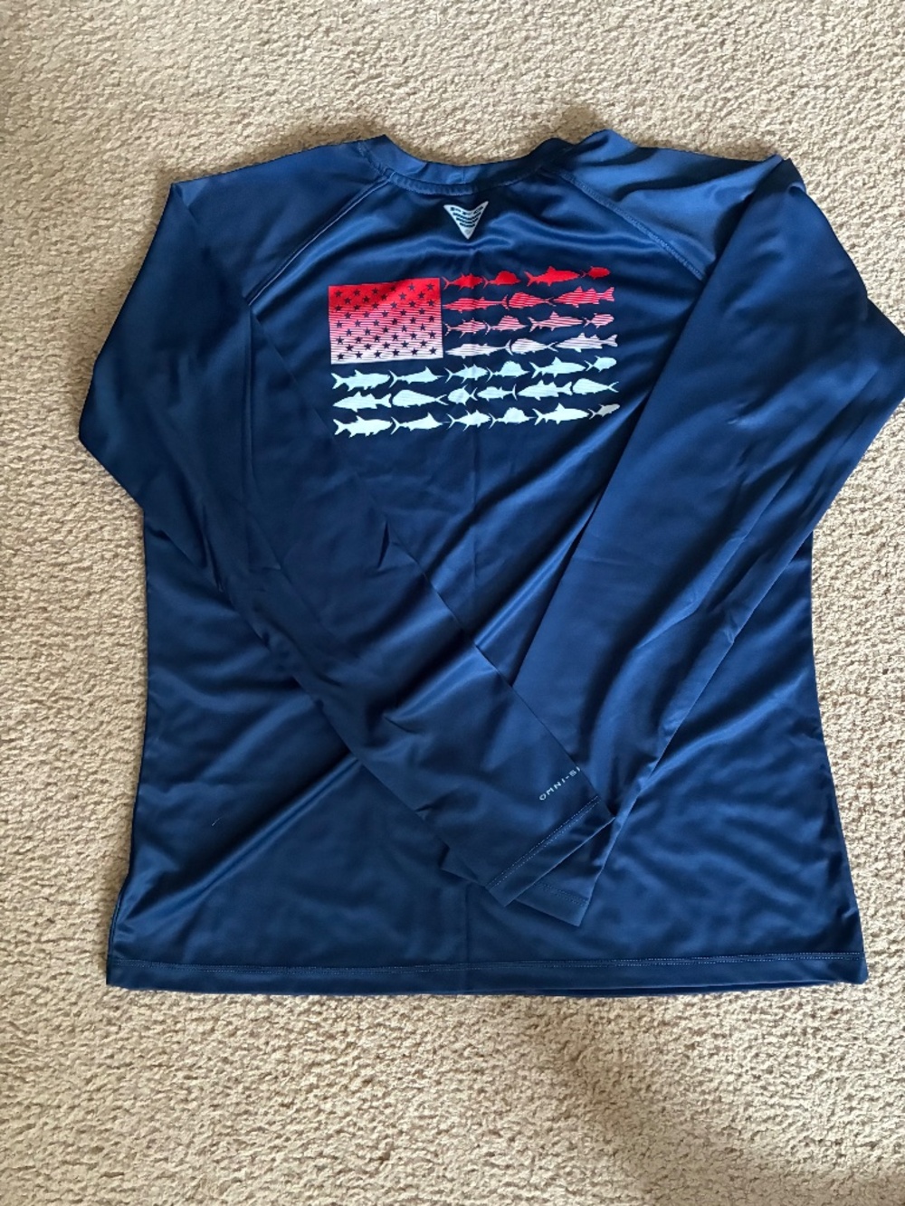 Blue Flag Columbia Sun Shirt Size Large